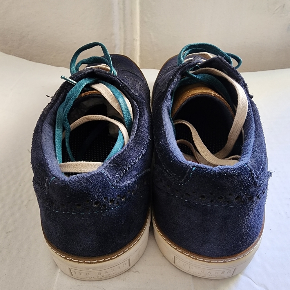 Ted Baker men's blue seede shoes. - Picture 2 of 8